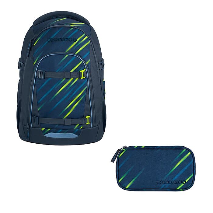 Coocazoo Mate Fast Lime Schulrucksack Set 2tlg