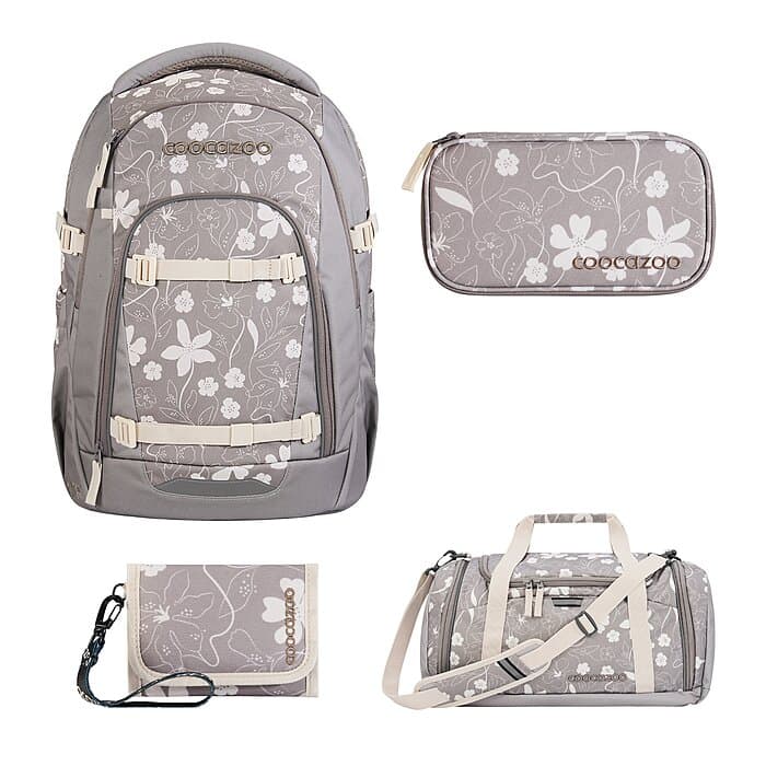 Coocazoo Mate Vanilla Bloom Schulrucksack Set 4tlg