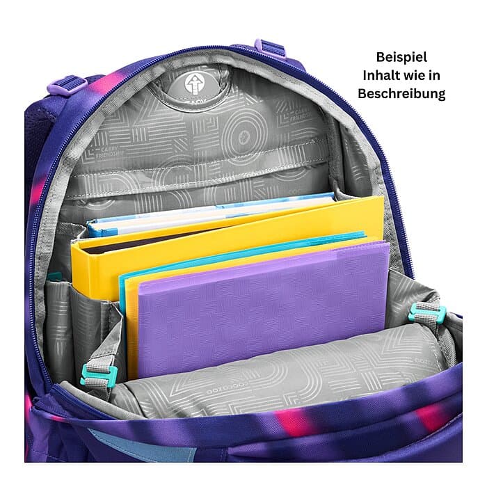 Coocazoo Mate Aurora Glow Schulrucksack Set 3tlg