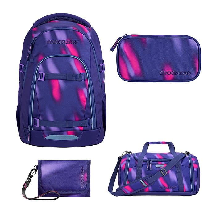 Coocazoo Mate Aurora Glow Schulrucksack Set 4tlg