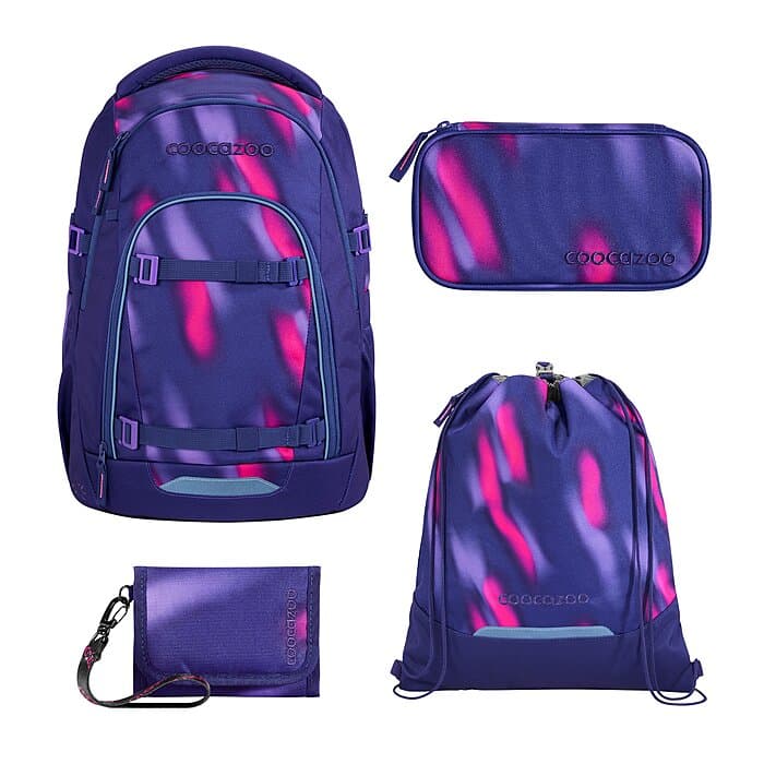 Coocazoo Mate Aurora Glow Schulrucksack Set 4tlg