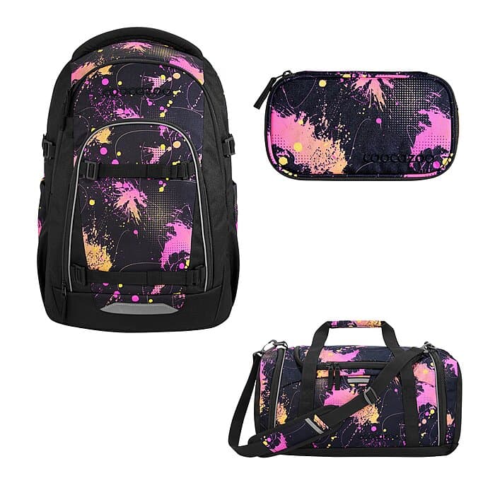 Coocazoo Mate Colour Drift Schulrucksack Set 3tlg