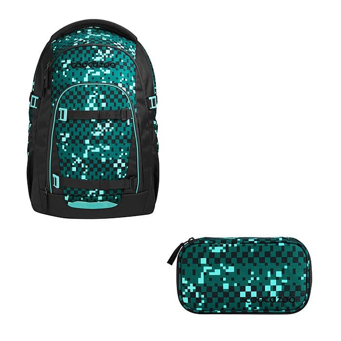 Coocazoo Mate Pixel Blox Schulrucksack Set 2tlg