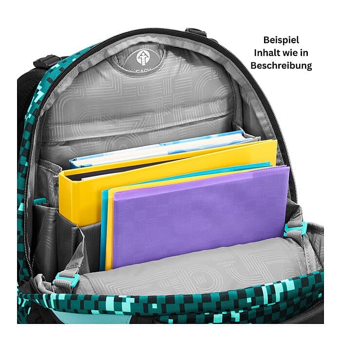 Coocazoo Mate Pixel Blox Schulrucksack Set 3tlg