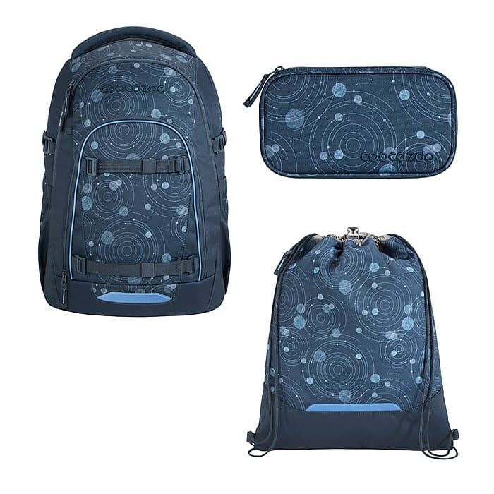 Coocazoo Mate Blue Orbit Schulrucksack Set 3tlg