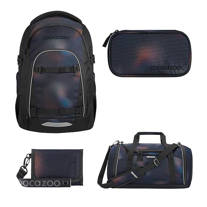 Coocazoo Mate Rainbow Illusion Schulrucksack Set 4tlg