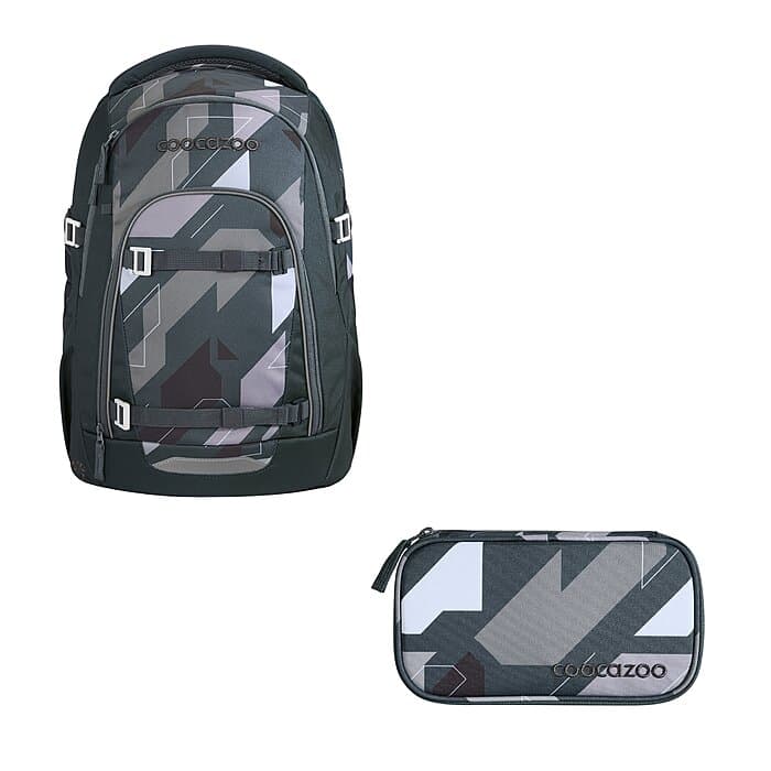 Coocazoo Mate Dark Race Schulrucksack Set 2tlg