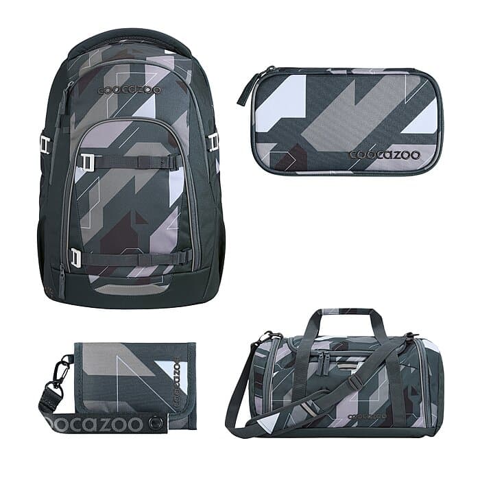 Coocazoo Mate Dark Race Schulrucksack Set 4tlg