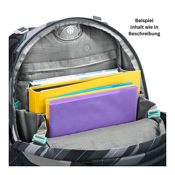 Coocazoo Mate Dark Race Schulrucksack Set 4tlg