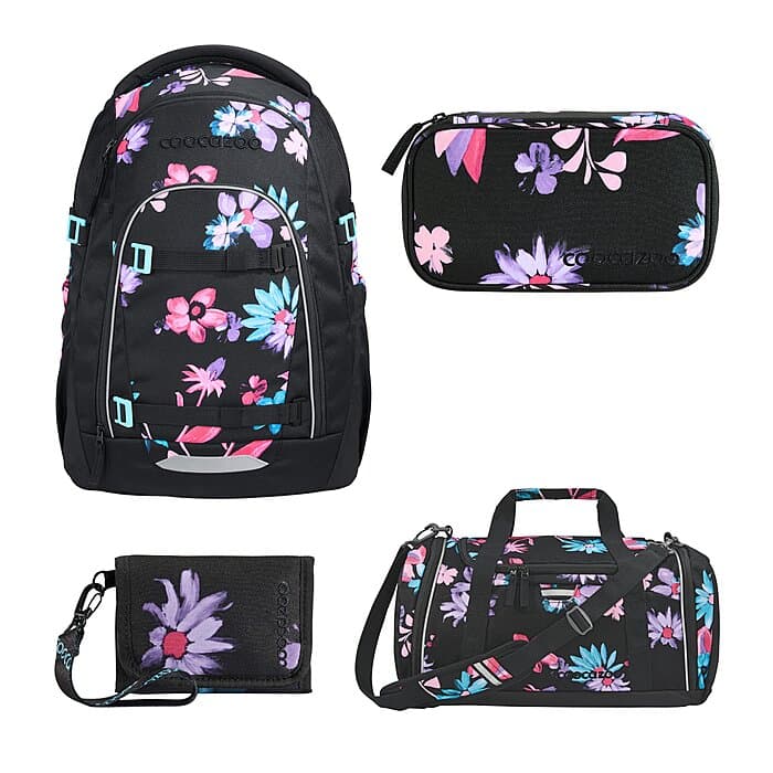 Coocazoo Mate Floral Artnight Schulrucksack Set 4tlg