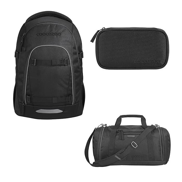 Coocazoo Mate Black Coal Schulrucksack Set 3tlg