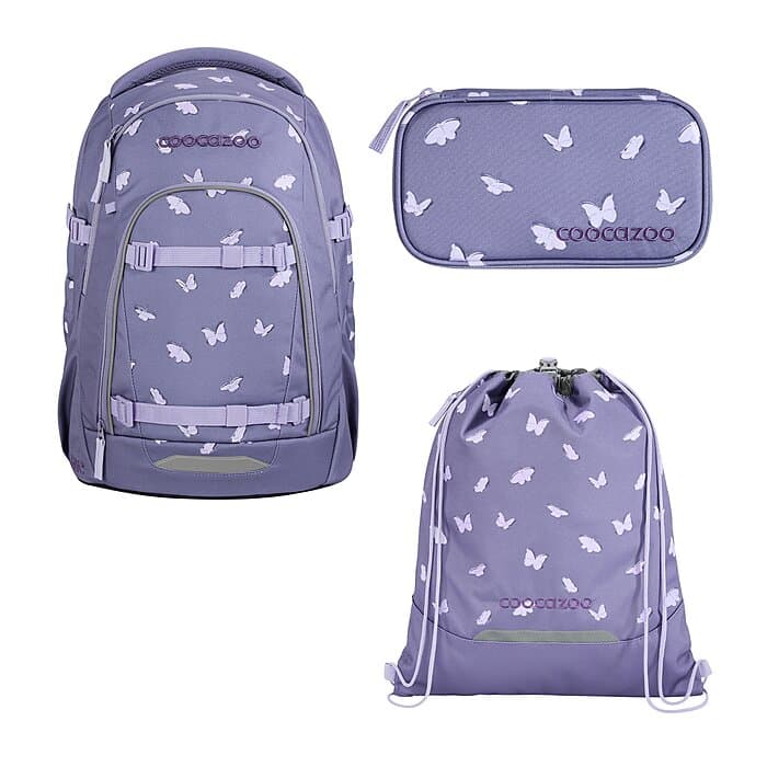 Coocazoo Mate Reflective Wings Schulrucksack Set 3tlg