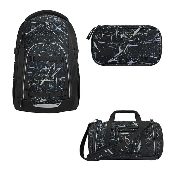 Coocazoo Mate Reflective Splash Schulrucksack Set 3tlg