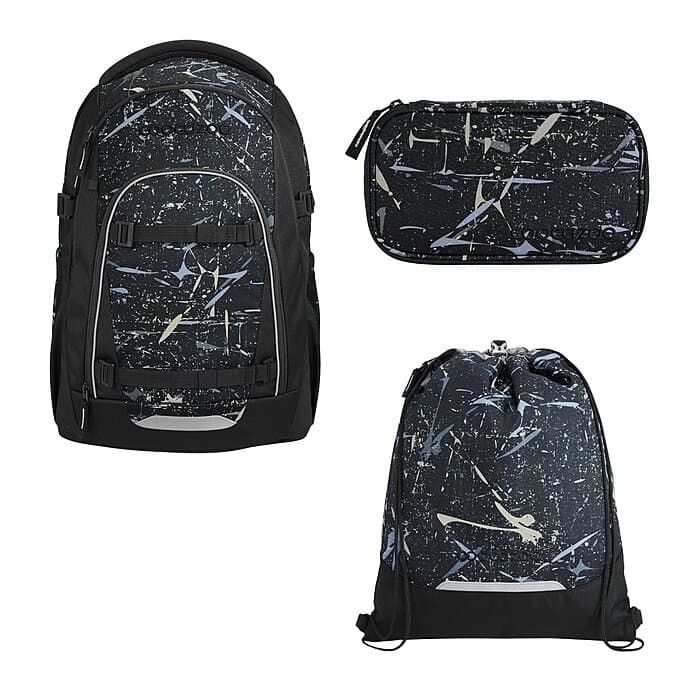 Coocazoo Mate Reflective Splash Schulrucksack Set 3tlg