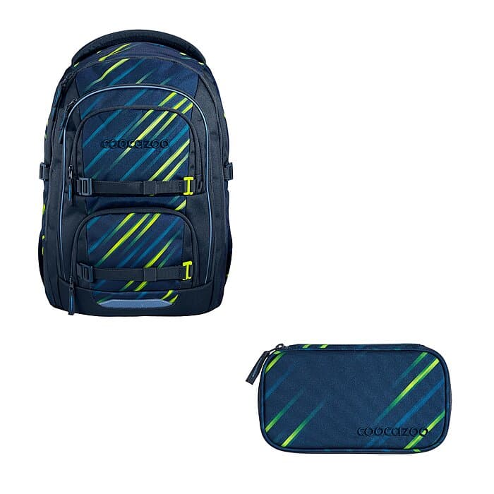 Coocazoo Porter Fast Lime Schulrucksack Set 2tlg