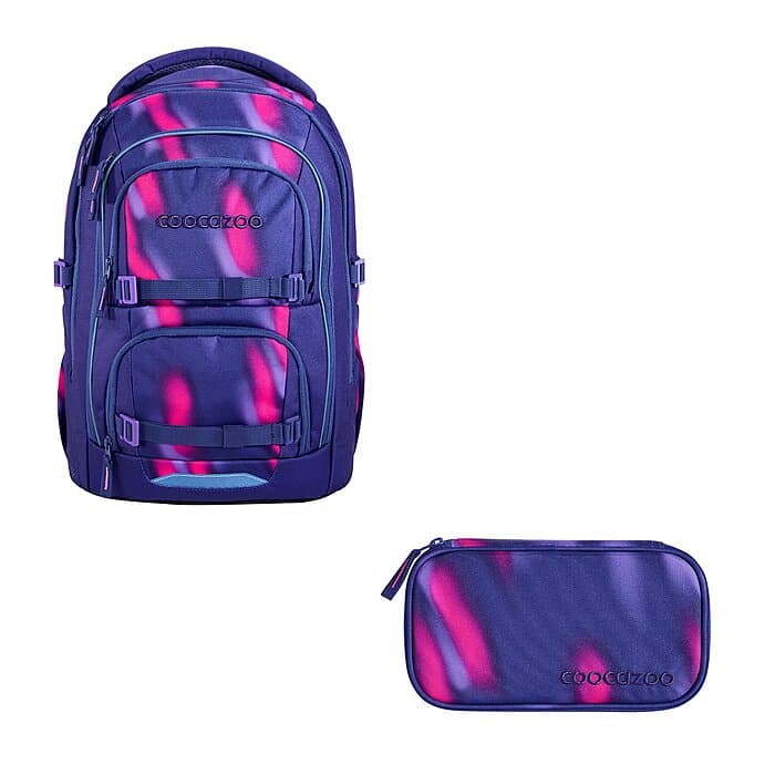 Coocazoo Porter Aurora Glow Schulrucksack Set 2tlg