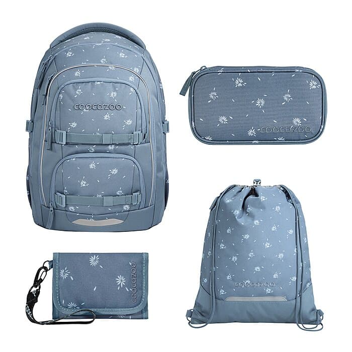 Coocazoo Porter Bloomy Daisy Schulrucksack Set 4tlg
