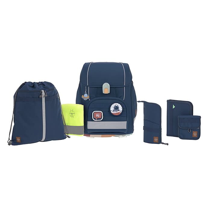 Lässig Boxy Schulranzen-Set Unique navy