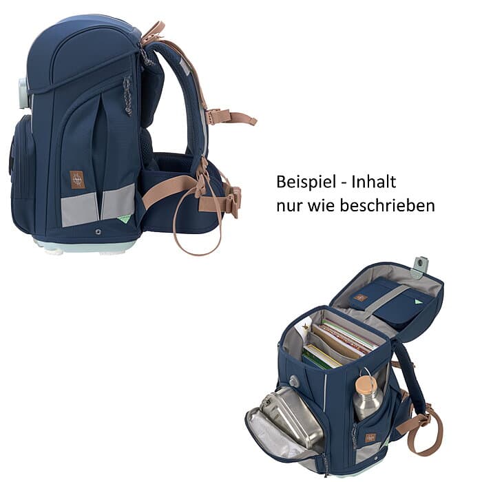 Lässig Boxy Schulranzen-Set Unique navy