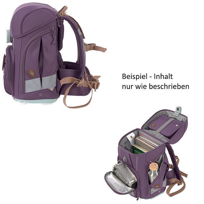 Lässig Boxy Schulranzen-Set Unique purple