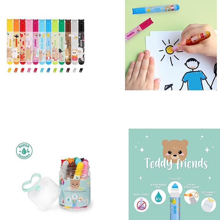 Legami Filzstifte 12er Teddy Freunde