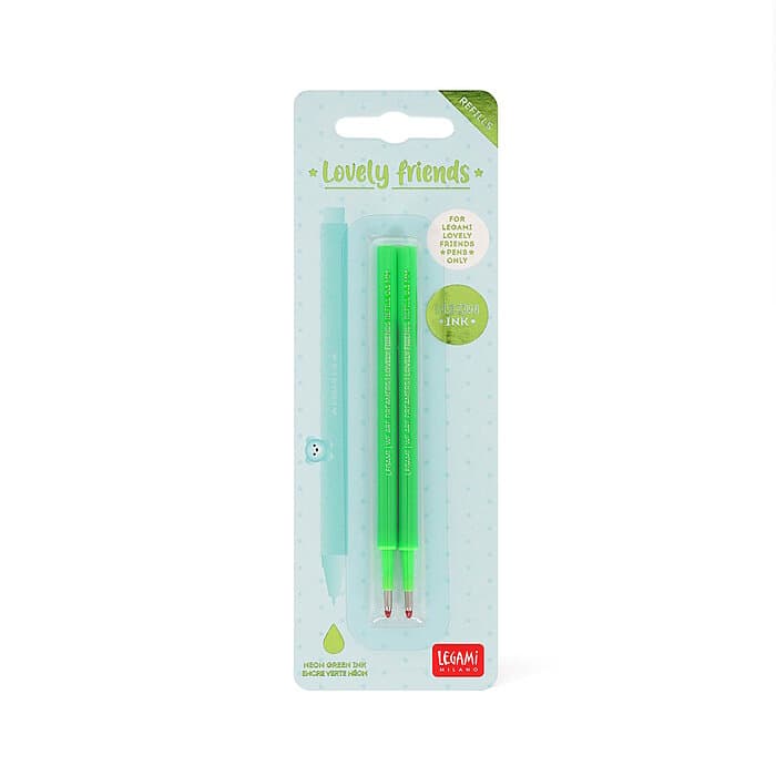 Legami Nachfüll Set 2er Lovely Friends Neon Grün