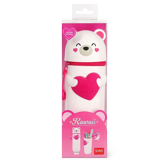 Legami 2-in-1 Silikon Federmäppchen Teddy Bear Love - Kawaii