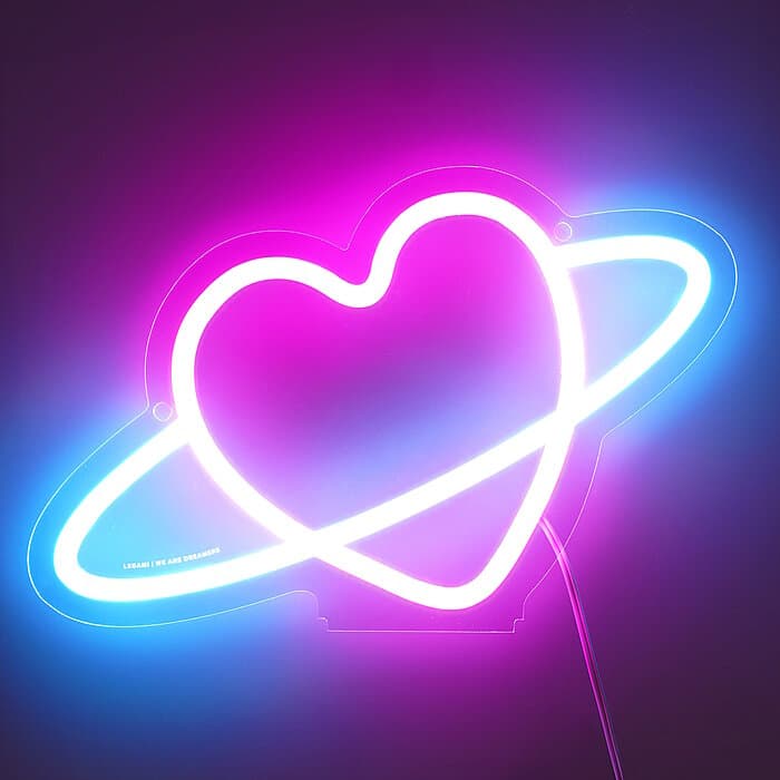 Legami LED Schild Planet Heart