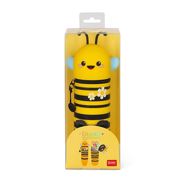 Legami 2in1 Bee - Biene -Silikon Pencil Case - Federmäppchen
