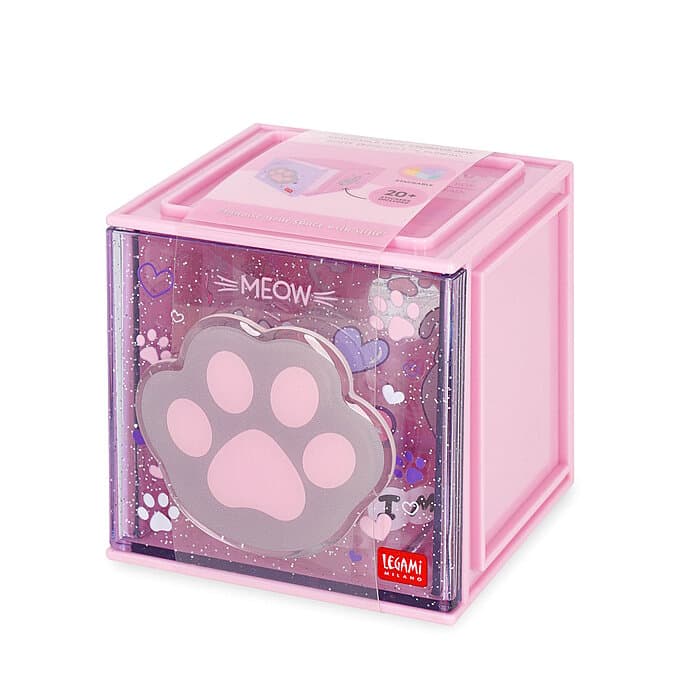 Legami Erweiterbare Schreibtischbox Cutie Cube Kitty