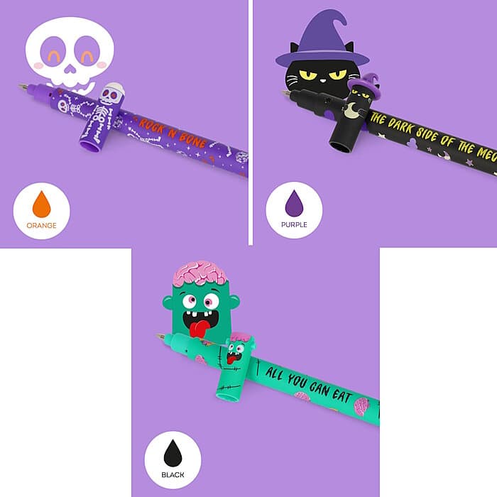 Legami Löschbare Gelstifte Set The BOO Crew 2025 - Erasable Gel Pen Halloween