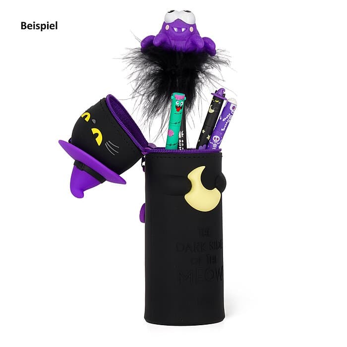 Legami 2in1 Kawaii Black Kitty Silikon Federmäppchen Halloween 2025