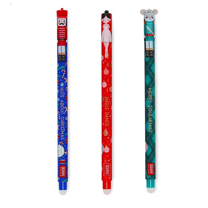 Legami Löschbare Gelstifte Set The Nutcracker 2025 - Erasable Gel Pen Weihnachten