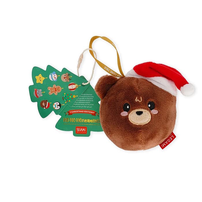 Legami Plüsch Weihnachtsdekoration Teddybär - Ho-Ho-Hornaments Teddy Bear
