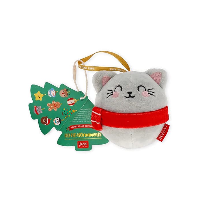 Legami Plüsch Weihnachtsdekoration Katze - Ho-Ho-Hornaments Kitty