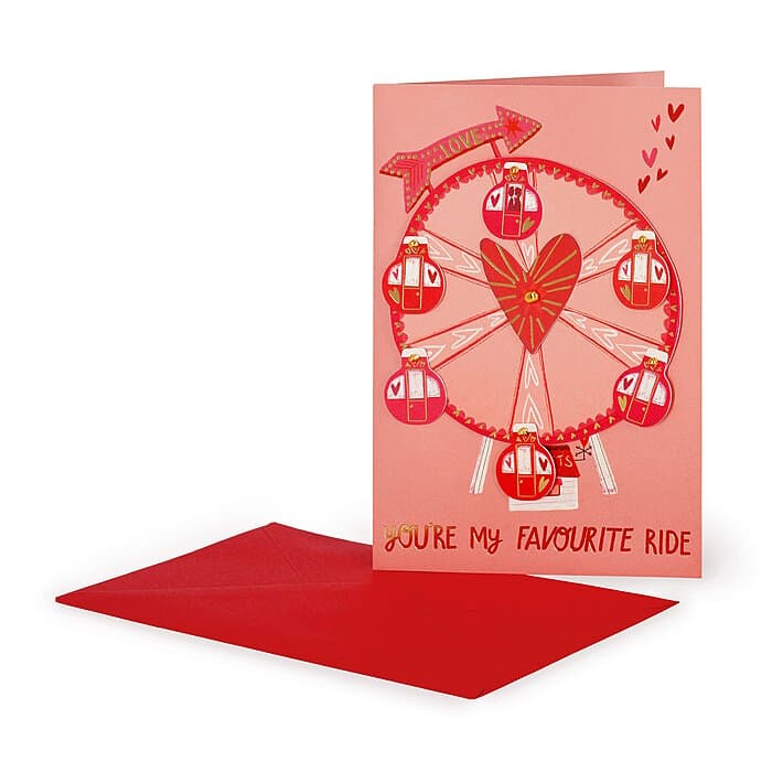Legami Glückwunschkarte mit Applikation Love Wheel - Valentin 2026