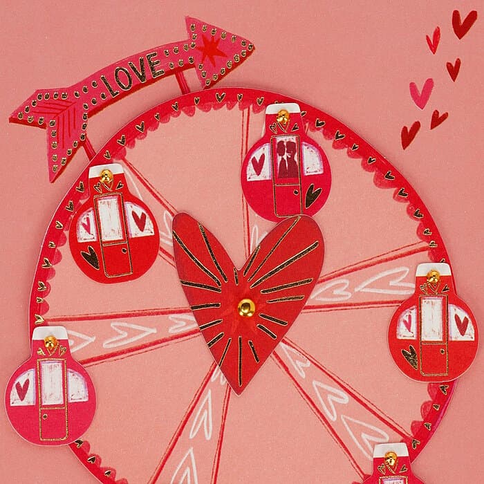 Legami Glückwunschkarte mit Applikation Love Wheel - Valentin 2026