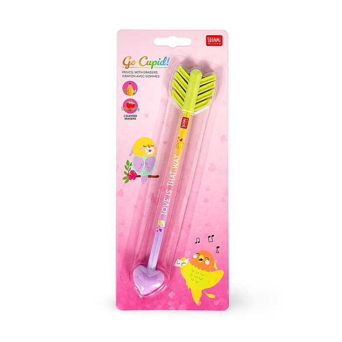 Legami Stift mit 2 Radiergummis mit Duft - Valentin 2026