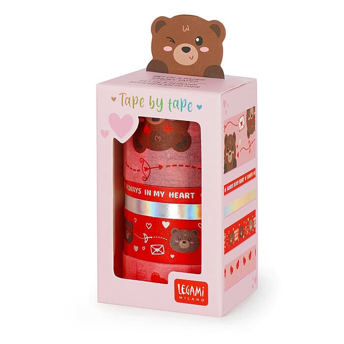 Legami Papierklebebänder TeddyBär 5er Set - Valentin 2026