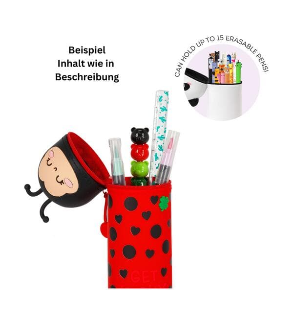 Legami 2 in 1 Silicone Federmäppchen Ladybug - Marienkäfer