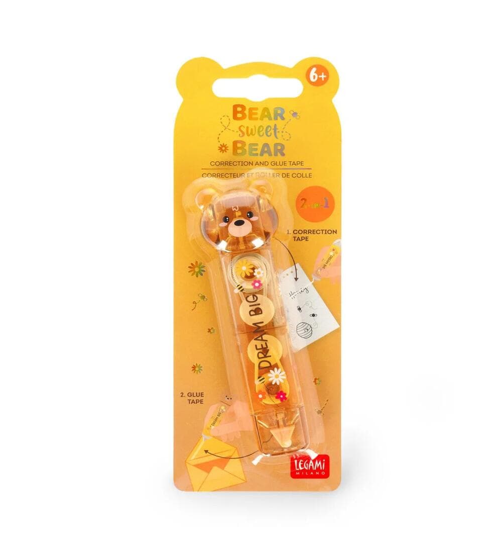 Legami Klebe- und Korrektur-Roller Teddy Bear