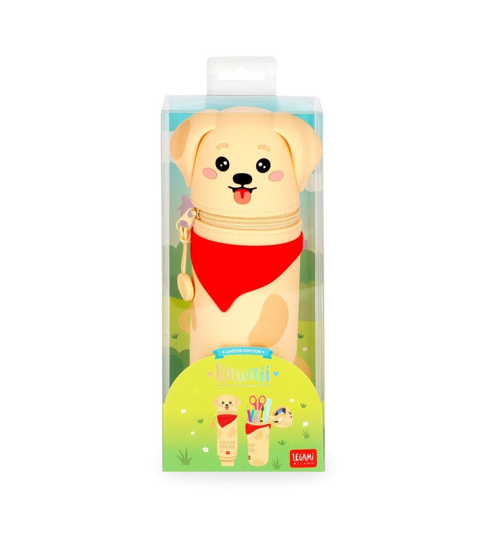 Legami 2in1 Silicone Hund Golden Pencil Case
