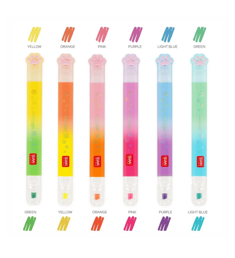 Legami 6 Doppelspitzen Textmarker Kitty