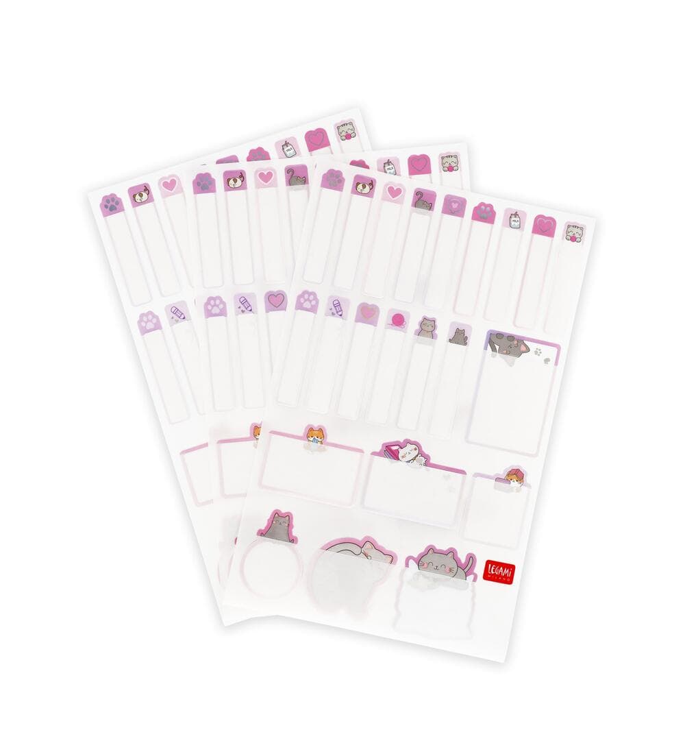 Legami Set mit 66 selbstklebenden Etiketten Kitty