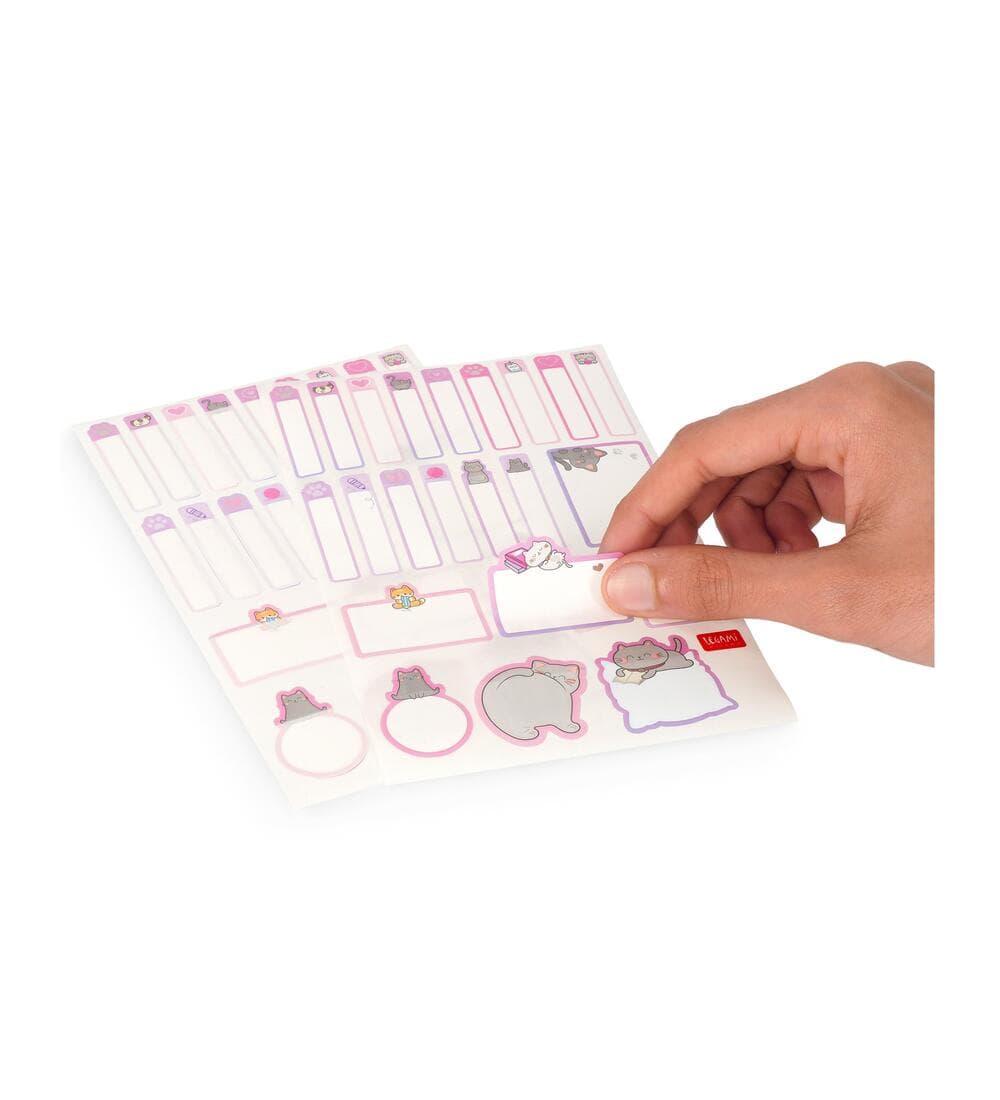 Legami Set mit 66 selbstklebenden Etiketten Kitty