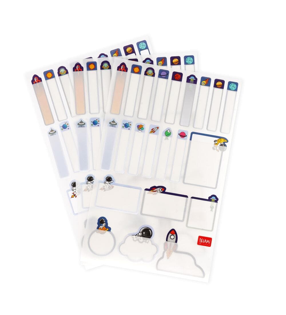 Legami Set mit 66 selbstklebenden Etiketten Space