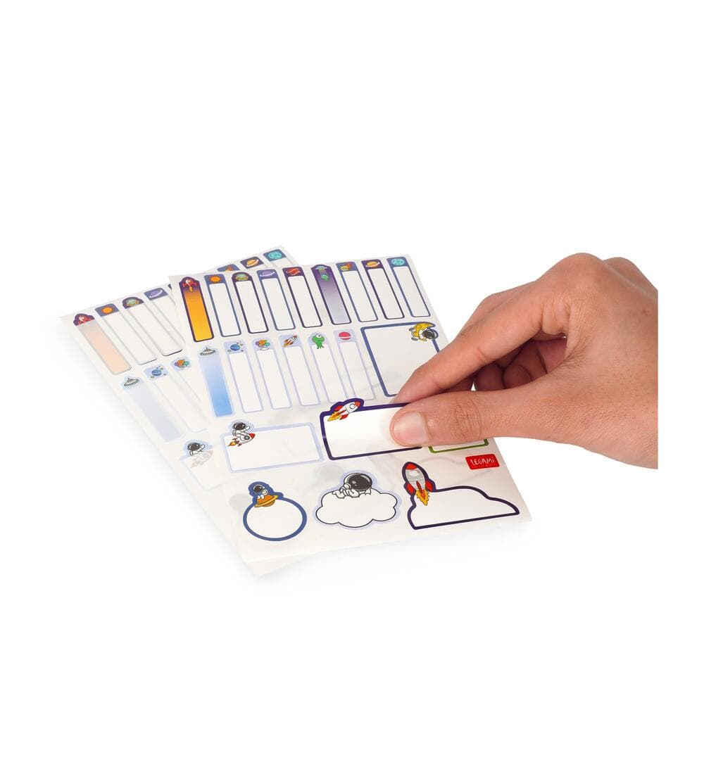 Legami Set mit 66 selbstklebenden Etiketten Space