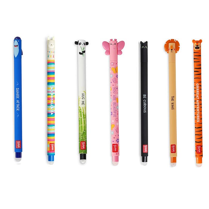 Legami löschbare Gelstifte inklusive Butterfly und Tiger im 7tlg. Set
