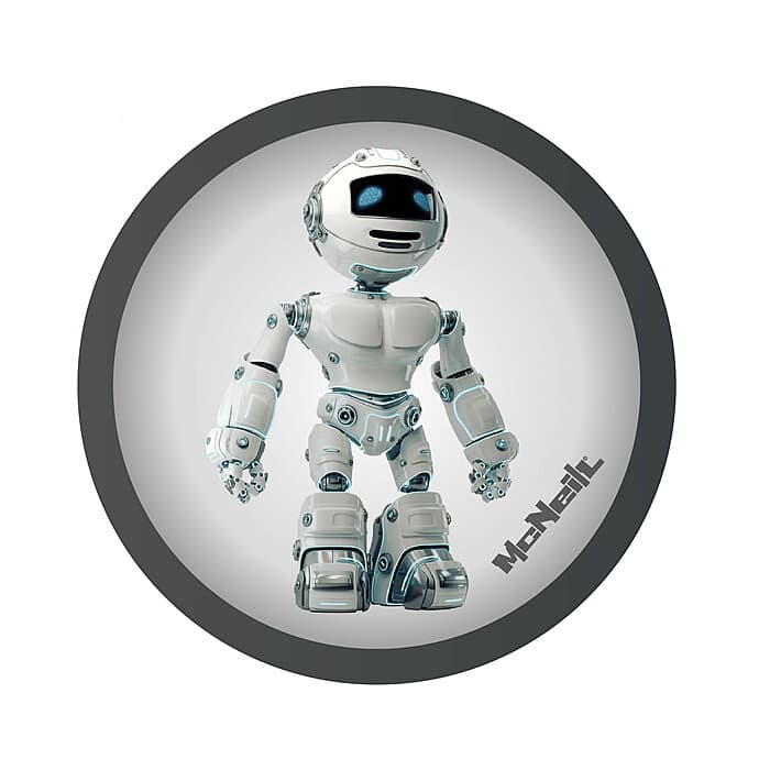 McNeill McAddys Roboter hellgrau