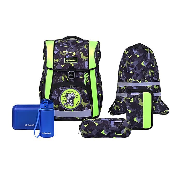 McNeill Bravo Schulranzen Set Dinopark 9-teilig